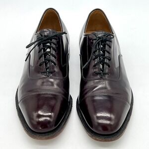 Johnston Murphy Oxford Burgundy Leather Cap Toe Lace Up Shoes Men's 7 $195